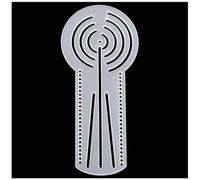 XGNG 3 in 1 Mandala Template Drawing Ruler 15cm Art Dot Painting Circle Maker Multifunctional Compass Protractor Ruler for Making Greeting Cards Mini Canvas