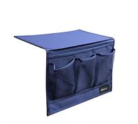 XGOPTS Bedside Storage Organizer Lightweight Bedside Holder with Pocket Storage Caddy Hanging Table Cabinet Organizer Storage Armrest Bag for Bedrest Phone Magazine Laptop Books and Remote Holds up