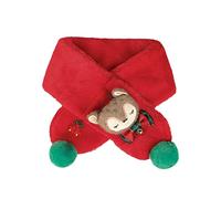 XGOPTS Christmas Holiday Kids Scarf Boys Girls Fluffy Warm Winter Autumn Kids Collar Scarf Cute Neck Warmer Children Festive Scarves 1-6Y