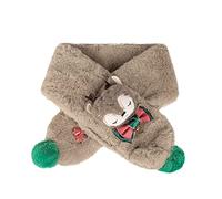 XGOPTS Christmas Holiday Kids Scarf Boys Girls Fluffy Warm Winter Autumn Kids Collar Scarf Cute Neck Warmer Children Festive Scarves 1-6Y