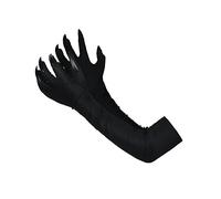 XGOPTS Halloween Cosplay Animal Long Fingernails Gloves Dinosaur Paw Claw Werewolf Gloves Fancy Dress Ghost Witch Gloves Elbow Length Creepy Pointed Fingernails Costume Handwear for Theatre Stage