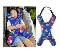 XGOPTS Kids X-Shaped Car Seat Pillow Children Travel Pillow Soft Headrest Pillow Breathable Car Sleeping Head Neck Support Universal Adjustable Seat Belt Cushion Rest Pillow for Kids Adults Airplane