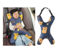 XGOPTS Kids X-Shaped Car Seat Pillow Children Travel Pillow Soft Headrest Pillow Breathable Car Sleeping Head Neck Support Universal Adjustable Seat Belt Cushion Rest Pillow for Kids Adults Airplane