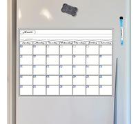 XGOPTS Large A3 Calendar Board, Dry Wipe Magnetic Whiteboard, Weekly Monthly to Do List Menu, Board for Kitchen Meal Planning, Magnet for Fridge, Whiteboard for Refrigerator Planner, 11.7"x16.5"