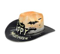 XGOPTS Men Women Creative Halloween Cowboy Hat Wide Brim Felt Trilby Fedora Hat Western Adult Fancy Dress Costume Accessory for Halloween Theme Party Cosplay Festival