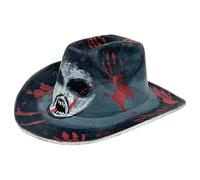 XGOPTS Men Women Creative Halloween Cowboy Hat Wide Brim Felt Trilby Fedora Hat Western Adult Fancy Dress Costume Accessory for Halloween Theme Party Cosplay Festival