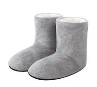 XGOPTS Mens Furry Slipper Boots Indoor Thicken Thermal Booties Slippers Winter Warm Cozy Plush Lining Non-Slip House Shoes Winter Fashion Booties Christmas Birthday Gifts for Women Men