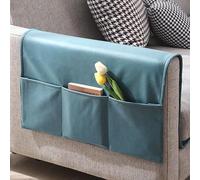 XGOPTS Sofa Armrest Hanging Organiser, Waterproof Anti-Slip Armchair Couch Caddy Pocket Storage Fashion Soft Leather Arm Rest Chair Organiser for Cell Phone TV Remote Control Magazine Books