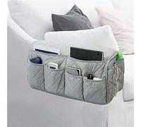 XGOPTS Sofa Armrest Hanging Organiser with 14 Pockets | Couch Armchair Storage Bag | Armchair Caddy Remote Control Holder for Magazine Books Cell Phone TV Remote