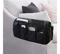 XGOPTS Sofa Armrest Hanging Organiser with 14 Pockets | Couch Armchair Storage Bag | Armchair Caddy Remote Control Holder for Magazine Books Cell Phone TV Remote