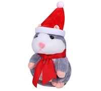 XGOPTS Talking Hamster Plush Toy Repeats What You Say Animal Recording Toy Interactive Electronic Pet Nodding Sound Recording Doll for Christmas Valentine Birthday New Year Gift Xmas Ornament