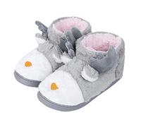 XGOPTS Winter Slipper Boot For Women Cartoon Deer Cute Slipper Cozy Warm Fuzzy Fleece Lining Indoor Bootie Slipper UK5.5-6.5