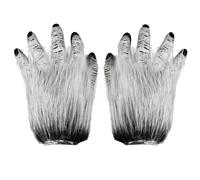 XGOPTS Wolf Gloves Halloween Werewolf Monster Bloody Beast Paw Gloves Claw Hand Wear Hairy Furry Cosplay Party Costume For Theatre Stage Monster Easter