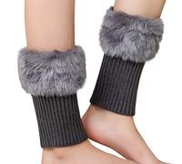 XGOPTS Woman Boot Topper Cuffs Fur Cuffs Socks Crochet Knitted Short Boot Topper Stretch Leg Warmer Boot Socks for Winter