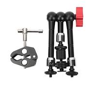XGOUGUAAU 11 Inch Articulating Friction Magic Arm with Clamp, Camera Magic Arm, Adjustable Aluminium Alloy Support Arm for SLR Cameras, Microphones, Monitors and Lights
