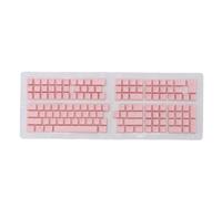 XGOUGUAAU 132 Key Russian Keyboard Keycaps, OEM Profile ABS Keycap Set with Matte Finish for 61 64 68 87 104 Key Mechanical Keyboards Compatible with Switches (Pink)