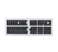 XGOUGUAAU 132 Key Russian Keyboard Keycaps, OEM Profile ABS Keycap Set with Matte Finish for 61 64 68 87 104 Key Mechanical Keyboards Compatible with Switches (Black)