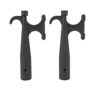 XGOUGUAAU 2PCS Black Nylon Boat Hook Attachment, Floating Replacement End for Docking Mooring, Compatible with Kayak Yacht Canoe Extension Pole, Durable Nylon Design for Marine Use