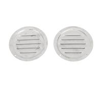 XGOUGUAAU 2PCS Round Louvered Air Vent, Stainless Steel Marine Grade Rainproof Ventilation Cover for Boats Yacht Caravans Roofing, 316 Stainless Steel Louvered Grille with Weather (4 Inch)