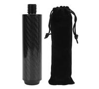 XGOUGUAAU 4 Inch Carbon Fiber Pool Cue Extension, Billiard Cue Extender with Rubber Bumper, Lightweight and Durable Carbon Fiber Material, Enhanced Control and Power for Improved Play, Easy