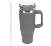 XGOUGUAAU 40oz Stainless Steel Vacuum Insulated Water Mug with Handle and Straw, Iced Travel Mug for Cold Hot Drinks, Cup Holder Friendly Leak Proof Water Bottle (Style 4)