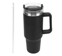 XGOUGUAAU 40oz Stainless Steel Vacuum Insulated Water Mug with Handle and Straw, Iced Travel Mug for Cold Hot Drinks, Cup Holder Friendly Leak Proof Water Bottle (Type 3)