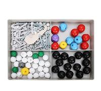 XGOUGUAAU 54Pcs XMM - 067 Molecular Model Kit Set, Ball and Stick Scale Model for Organic Chemistry, Atom Structure Teaching Aid with 54 Atoms and 70 Link Keys for High School