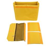 XGOUGUAAU Camera Insert Bag, Shockproof SLR Camera Inner Case with Detachable Dividers, Padded Nylon Protective Bag for DSLR Lenses and Flashes in Yellow or Gray (L)