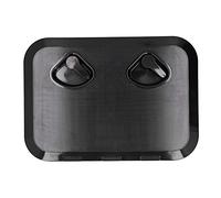 XGOUGUAAU Deck Access Hatch Inspection Cover, Marine Boat Deck Hatch Replacement, ABS with Lock and Rubber Seal, 17-1/4x12-3/8in Flush Mount Hatch for Easy Installation on (Black)