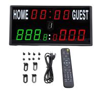 XGOUGUAAU LED Scoreboard, Electronic Scoreboard with Remote Control, Multifunctional Digital Display for Basketball Volleyball Tennis, Countdown Timer with 8 Brightness Levels, Aluminum Allo