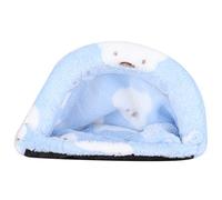 XGOUGUAAU Mini Pet Winter Sleeping Bed, Warm Hamster House Cave, Soft Flannel Guinea Pig Bed with Removable Pad, Cozy Insulated Shelter for Small Animals Like Hedgehogs and Chinchillas (L)