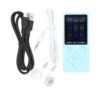 XGOUGUAAU MP3 MP4 Player with Earphones, Bluetooth 5.0 Music Player, 64GB HiFi Lossless Sound, 1.8 Inch Color Screen, 180mAh Rechargeable Battery for Sports Running Travel (Blue)