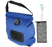XGOUGUAAU Outdoor 20L Solar Power Shower Bag, Camping Portable Sun Heated Bath Bag with Shower Head, Water Temperature Gauge, Durable Composite Plaid Cloth for Hiking Beach Travel