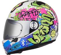 XGSUZNE Integrated Motorcycle Bluetooth Helmets, Fiberglass Full Face Motorbike Helmet DOT/ECE Approved Dirt Bike Helmets Visors Built-in Mp3 Integrated for Adults Men Women C,L=57-58CM