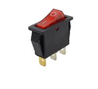 XGTEAHHC KCD3 Rocker Switch With LED ON OFF 16A 250V 220V 3 Pin 20A Small Light Cover Cap For Electric 2 Position Rocket 220 Electronic 4pcs
