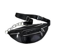 XGTEAHHC Women Chest Pack Punk Bag Solid PU Leather Handbag Women's Belt Waist Bag Women Waist Pack Cell Phone Bags