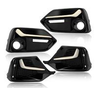 Xgupxuc Car Rear Light For Civic 2016 2017 2018 2019 2020 2021 Fog Light Cover Trim Front Rear Bumper Fog Lamp Frame Car Accessories Trailer Light(2pcs front)