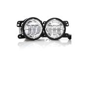 Xgupxuc Motorcycle Head Lamp A Pair 4 Inch Auto Round Led Fog Lights 4D Projector Lens For Jeep For Dodge For Journey For Magnum For Charger White 6000K DRL Fog Lamps(B chrome 2pcs)