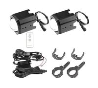 Xgupxuc Motorcycle Head Lamp For Polaris RZR For Can-Am For Maverick X3 Spot Beam Pod Light Whip Lights For Side By Side For 1.5''-2'' Tube Clamp Kit(60W Light)