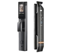 XGUZRVGNV 3D Face Smart Door Lock Digital Password Electronic Key IC Card APP Unlock Fingerprint Locks for Home House Apartment(D14XF-GREY-6068S)