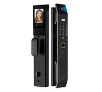 XGUZRVGNV App 3D Face Recognition Smart Door Lock Unlock Digital Smart Lock Fingerprint Key Card NFC Phone Unlock Lock(24X260 R (6068) BAT)