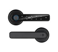 XGUZRVGNV Fingerprint Password Key Unlock Anti Peeping Digital Electronic Door Lock Type-C Emergency Charge for 3.5-6.5cm Thickness Doors(Black)