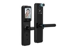 XGUZRVGNV Tuya WiFi Smart Door Lock Electronic Digital Lock with Biometric Fingerprint Camera Smart Card Password Key Unlock Feature(X9pro 195)