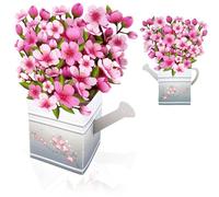 Xgvzs 1 PCS 3D Cherry Blossoms Watering Can Flower Bouquet Pop Up Birthday Cards Birthday Card Greeting Gift for Women