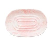 Xgvzs 1 PCS Ceramic Soap Dish Bar Soap Holder Soaps Tray Dish Oval Container Keep Soap Dry for Bathroom Sink Kitchen Counter (Pink)
