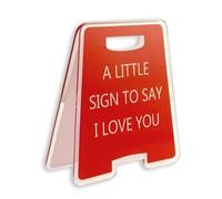 Xgvzs 1 PCS 'I Love You' Acrylic Sign Romantic Mini Clip Decoration Valentines Day Cute Gifts for Girlfriend Wife Anniversary Birthday Present Home Desk