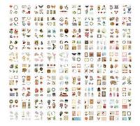 Xgvzs 100 PCS Stickers for Scrap Booking Journal Decals Wall Sticky Notes for Children Magazine Accessories Living Room