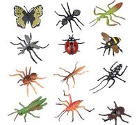 Xgvzs 12 PCS Insect Toys Realistic Insects Toys Large Realistic Bugs Insect Figures Toy for Theme Birthday Party Educational Learning