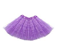 Xgvzs 1PCS Girls Tutu Skirts Tulle Skirt Princess Bubble Mini Dress for Party Dance Costume for Toddler Girls (UK, Age, One Size, Deep Purple)