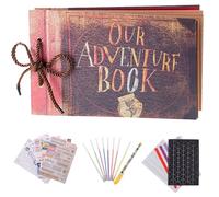 Xgvzs 1PCS Our Adventure Book Scrapbook 19 * 29cm Photo Album Scrapbook 3D Embossed Words for Anniversary Wedding Valentines Gifts
